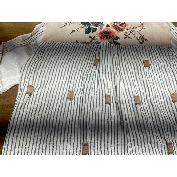 John Mark Womens Flannel Linen Blend Button Front L/S Tunic Top Shirt Size Small - Picture 11 of 12